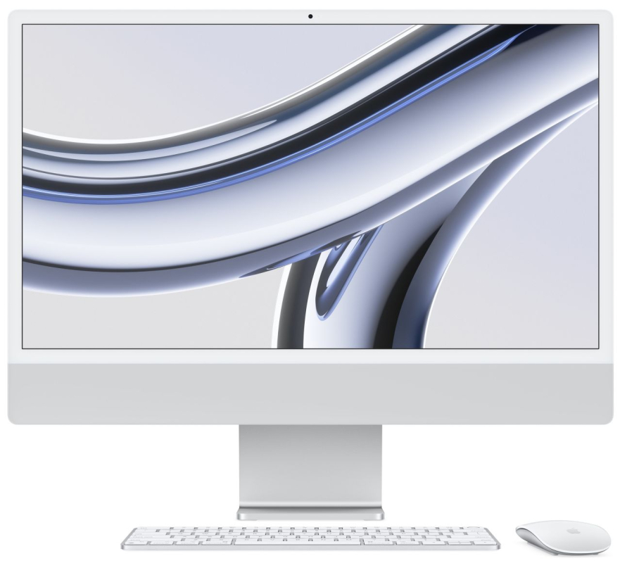 iMac 24 2023 M3 8C CPU/8/256ssd/8C GPU Серебристый MQR93