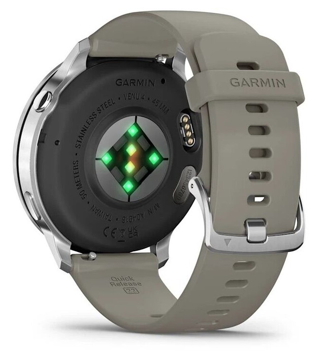 Garmin Venu 4 45mm Серебристые с Серебристо-Серым Ремешком (010-03014-01)
