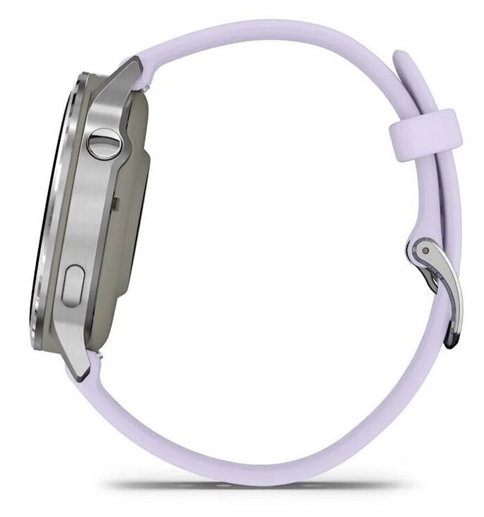 Garmin Venu 4 41mm Серебристые с Сиреневым Ремешком (010-03013-01)