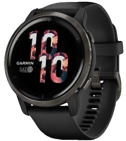 Garmin Venu 2 Plus Серый с Кожаным Ремешком (010-02496-15)