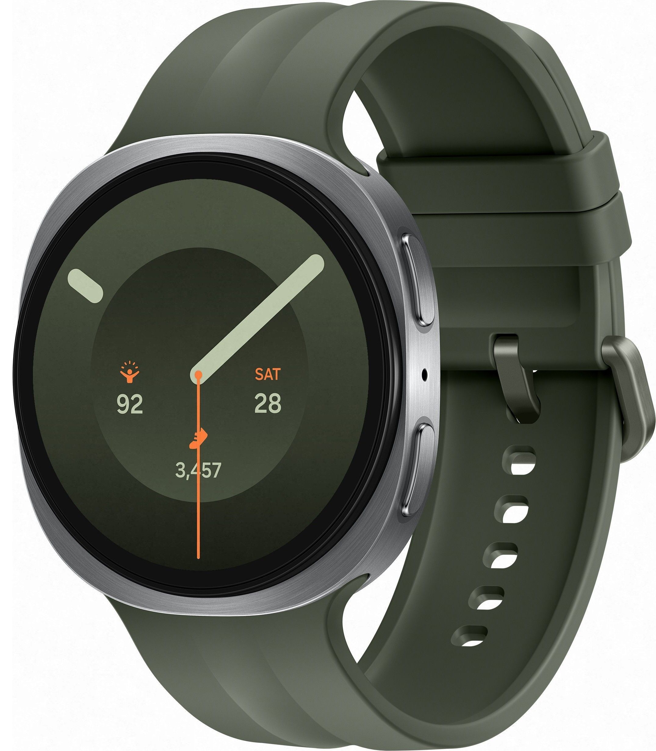 Samsung Galaxy Watch 9 44 мм Серебристые с Темно-Зеленым Ремешком LTE