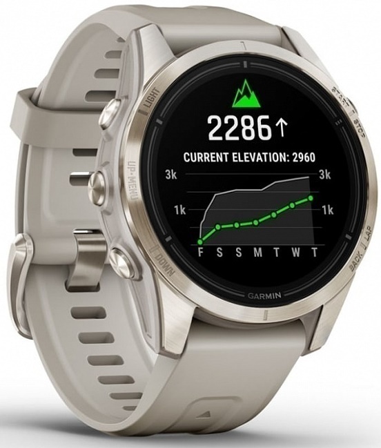 Garmin Epix Pro Gen 2 Sapphire 42mm Золотистый Корпус Со Светло-Песочным Ремешком (010-02802-11)