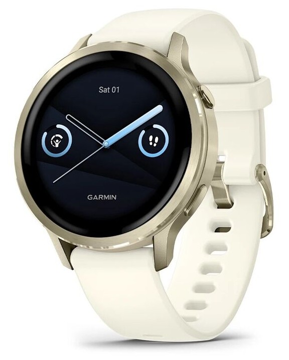 Garmin Venu 4 41mm Лунно-Золотистые с Бежевым Ремешком (010-03013-00)