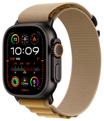 Apple Watch Ultra 2 49mm Черный Титан Ремешок S Alpine Загар Цвета 2024