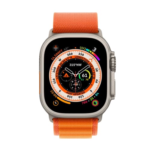 Apple Watch Ultra 49mm GPS   Cellular Титановые Ремешок Alpine Оранжевого Цвета