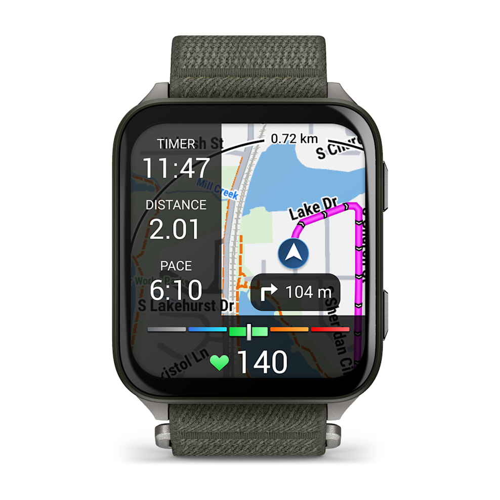 Garmin Venu X1 Серые Титан с Зеленым Нейлоновым Ремешком (010-02980-03)