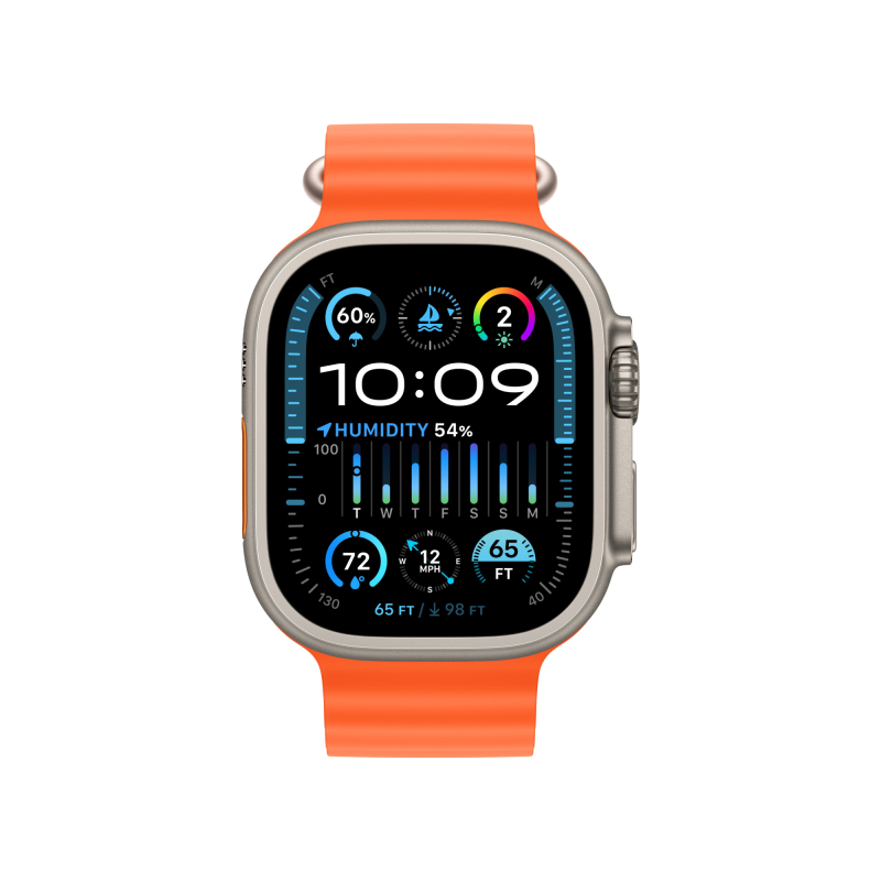 Apple Watch Ultra 2 49mm GPS + Cellular Титановые Ремешок Ocean Оранжевого Цвета