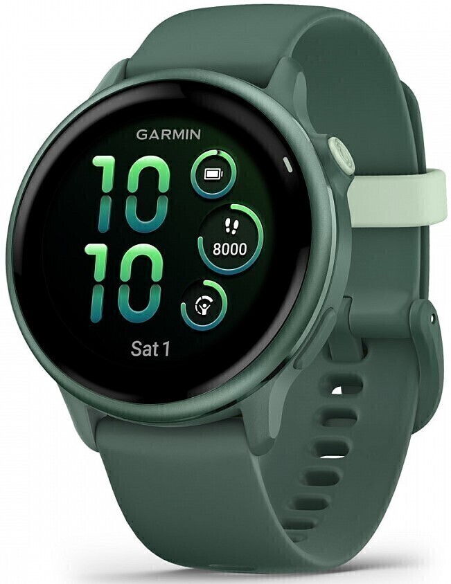 Garmin Vivoactive 6 Яшмовый с Зеленым Силиконовым Ремешком (010-02985-42)