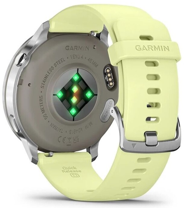 Garmin Venu 4 45mm Серебристые с Лимонным Ремешком (010-03014-02)