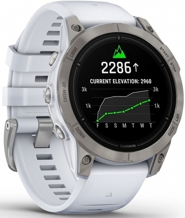 Garmin Epix Pro Gen 2 Sapphire 47mm Титан С Ремешком Белого Камня (010-02803-21)