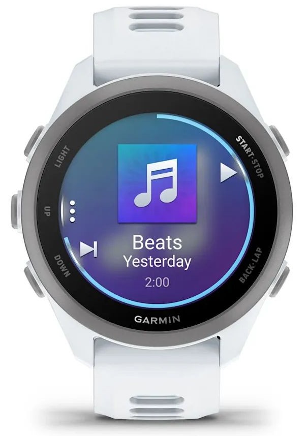 Garmin Forerunner 170 Music Белый Камень со Светло-Голубым Ремешком (010-03920-11)