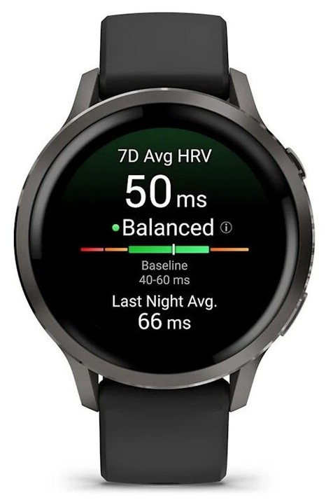 Garmin Venu 4 41mm Темно-Серые с Черным Ремешком (010-03013-02)