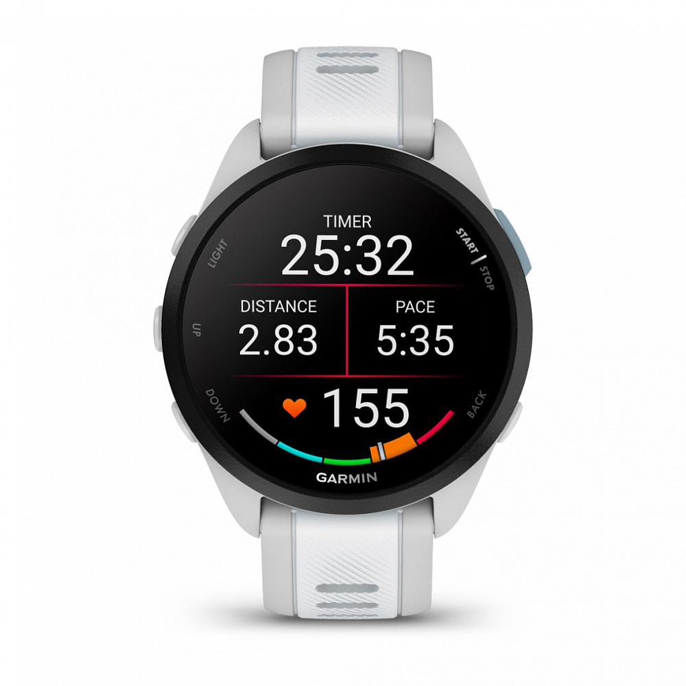 Garmin Forerunner 165 Белые с Серым Ремешком (010-02863-31)