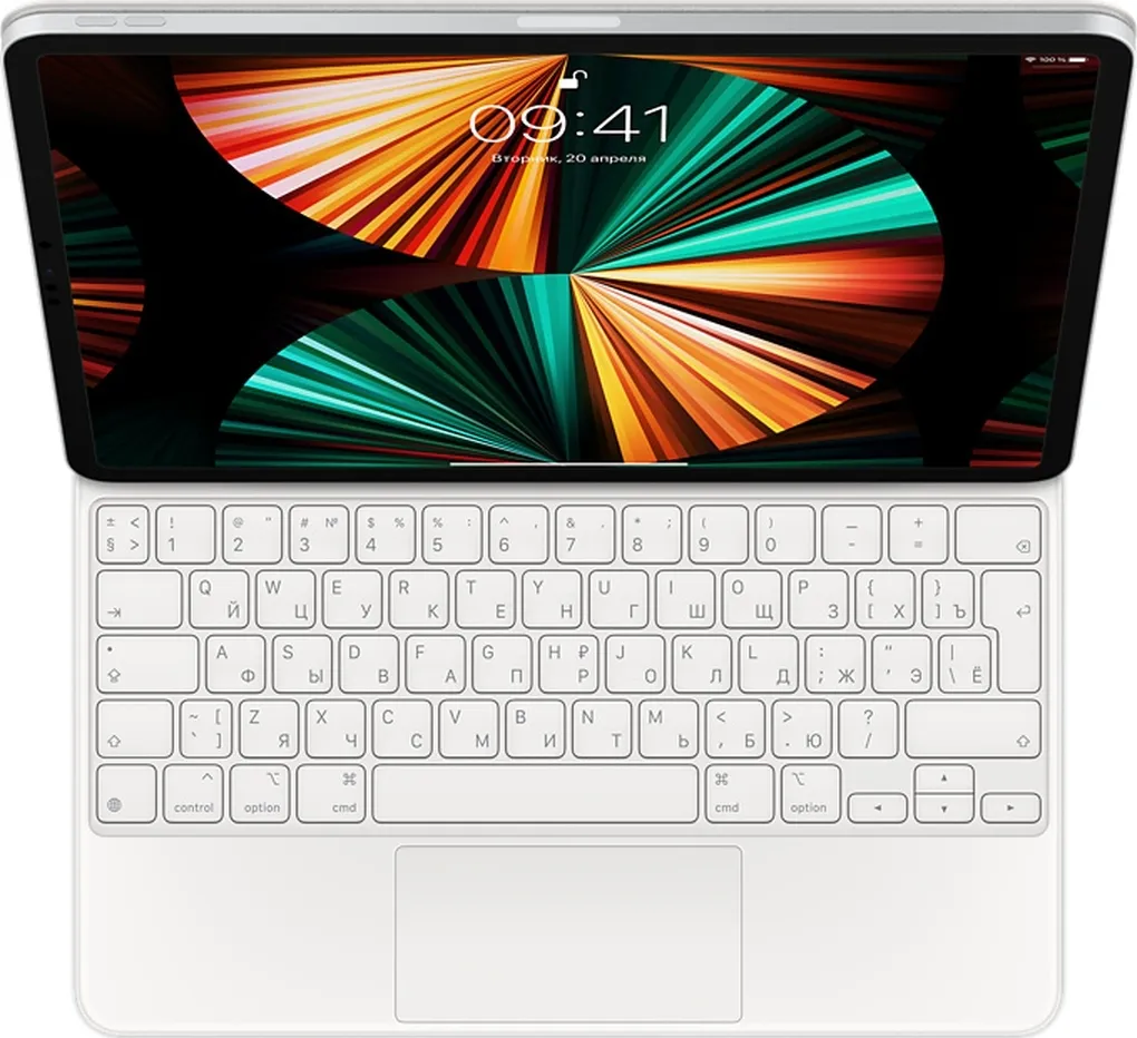 Клавиатура Magic Keyboard С Тачпадом iPad Pro 12.9 Белая 2021 MJQL3 