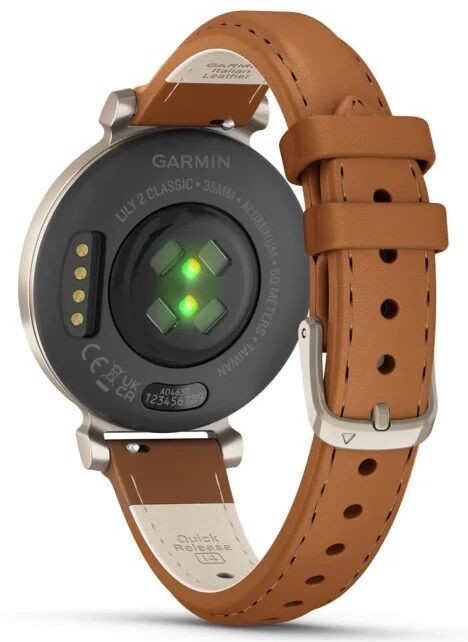 Garmin Lily 2 Classic Кремово-Золотые с Коричневым Кожаным Ремешком (010-02839-02)