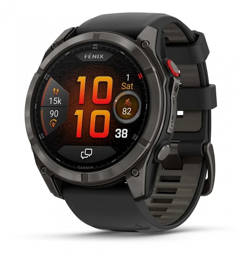 Garmin Fenix 8 Pro Sapphire 51mm Титан Угольно-Черный DLC с Серым Ремешком (010-03199-00)