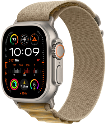 Apple Watch Ultra 2 49 мм Бежевый Титан Ремешок S Alpine Загар Цвета 2024