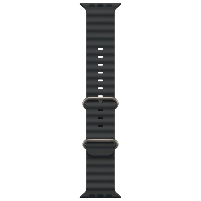 Apple Watch Ultra 2 49mm Бежевый Титан Ремешок Ocean Черного Цвета 2024