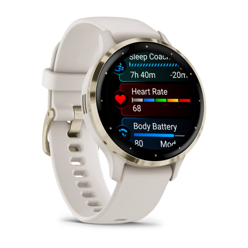 Garmin Venu 3S Слоновая Кость с Золотистым Безелем (010-02785-04)