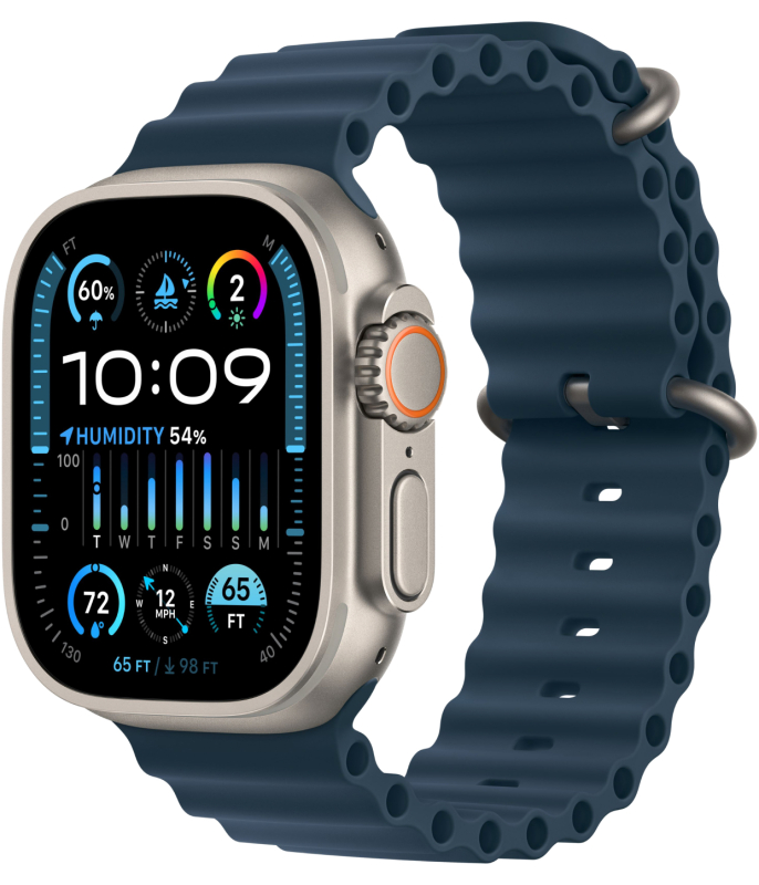 Apple Watch Ultra 2 49mm GPS   Cellular Титановые Ремешок Ocean Синего Цвета
