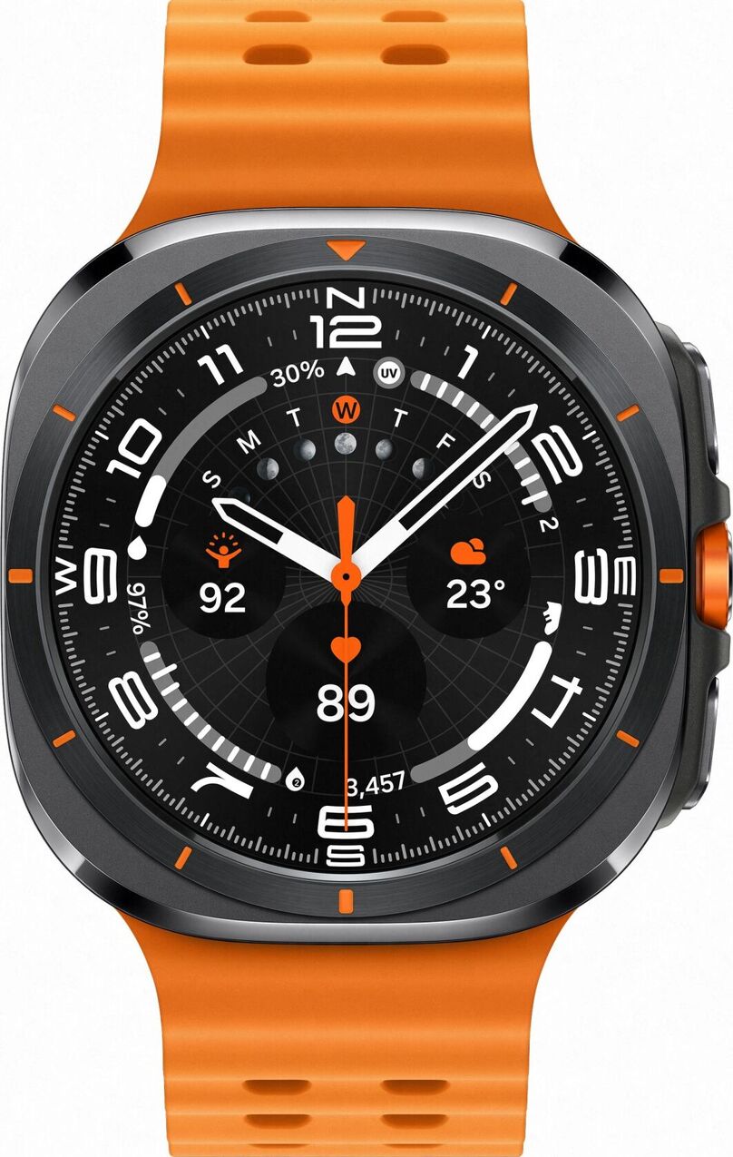 Samsung Galaxy Watch Ultra 47mm Серый Титан с Оранжевым Ремешком LTE 2025