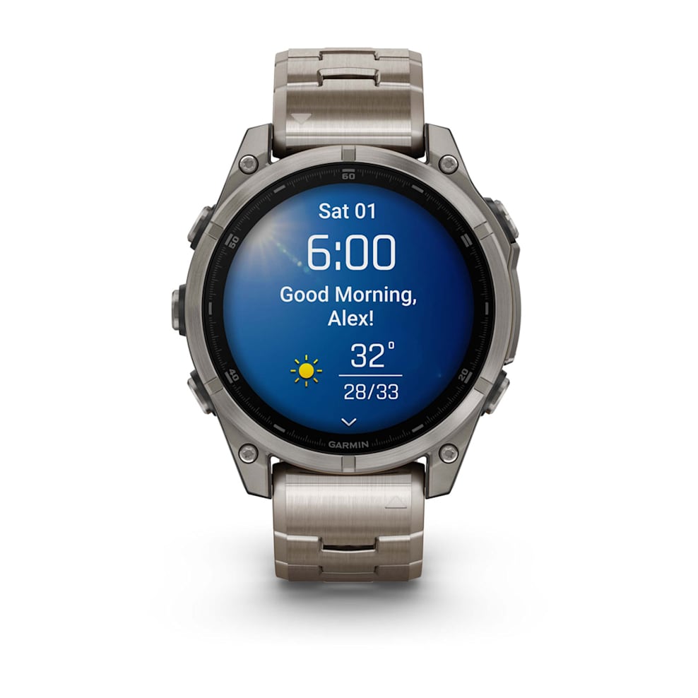 Garmin Fenix 8 Sapphire 47mm Титан Светло-Серые с Титановым Ремешком (010-02904-40) 