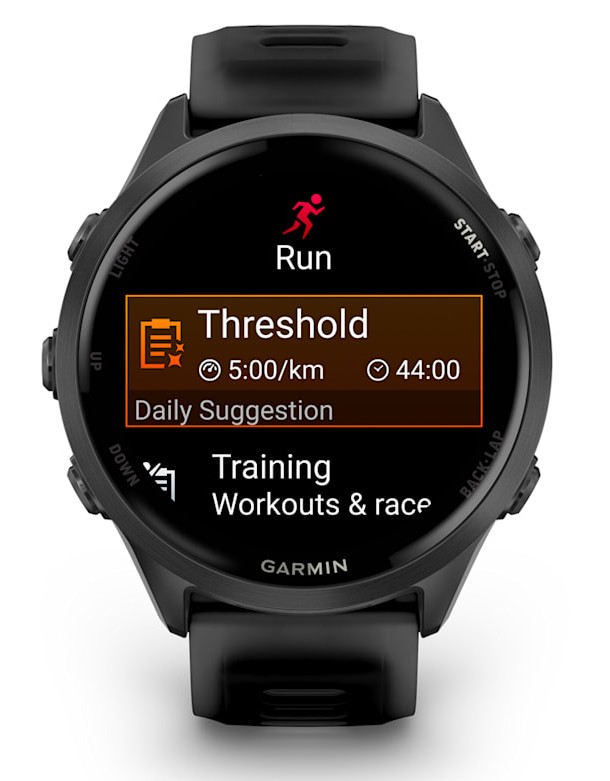 Garmin Forerunner 570 47mm Шиферно-Серые Алюминиевый Безель с Черным Ремешком (010-02971-40)