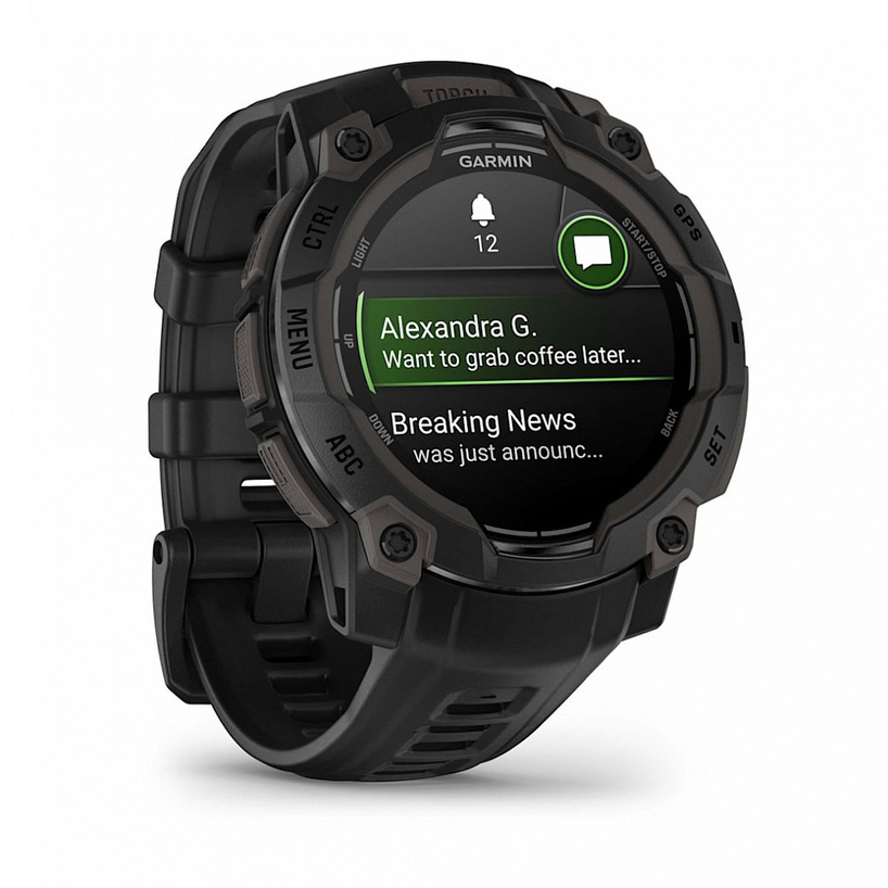 Garmin Instinct 3 45mm Amoled Черный с Угольно-Черным Ремешком (010-02936-00)