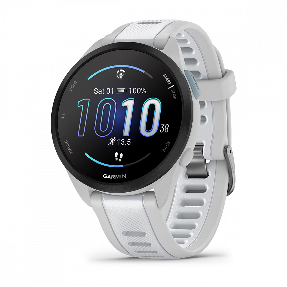 Garmin Forerunner 165 Белые с Серым Ремешком (010-02863-31)
