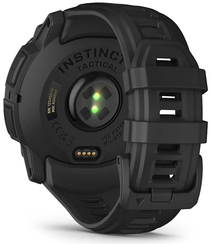 Garmin Instinct 3 50mm Solar Tactical Edition Черные с Черным Силиконовым Ремешком (010-02935-50)