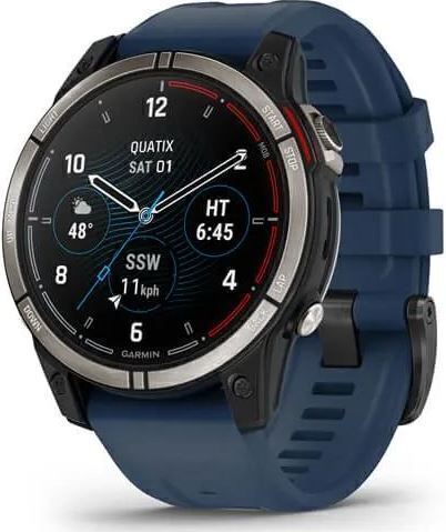 Garmin Quatix 7 Sapphire Титановый с Синим Ремешком (010-02582-61)