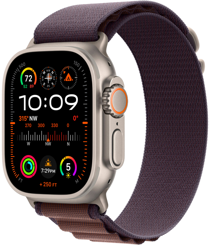 Apple Watch Ultra 2 49mm GPS   Cellular Титановые Ремешок Alpine Темно-Фиолетового Цвета