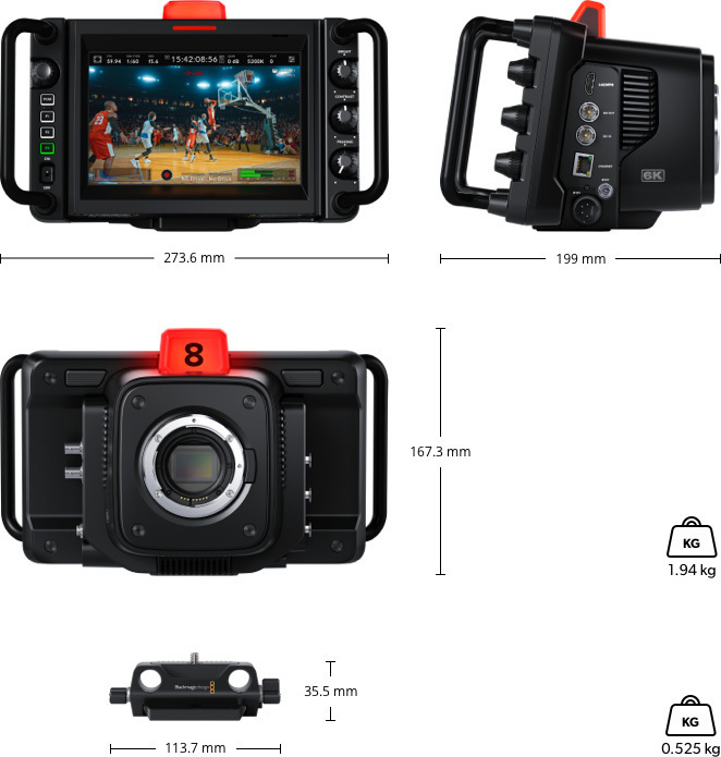 Видеокамера Blackmagic Studio Camera 6K Pro  Меню На Русском Языке