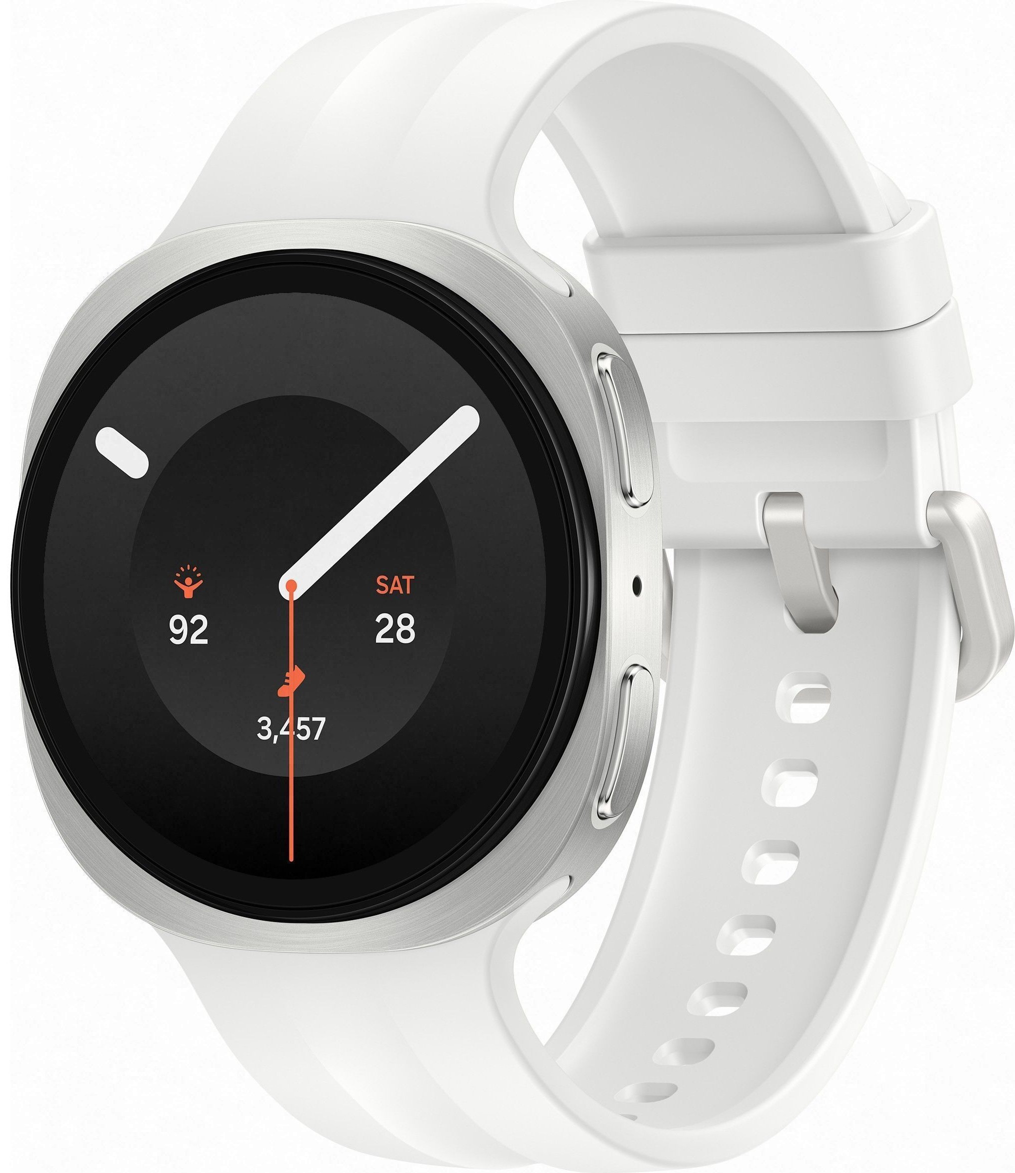 Samsung Galaxy Watch 9 40 мм Серебристые с Белым Ремешком
