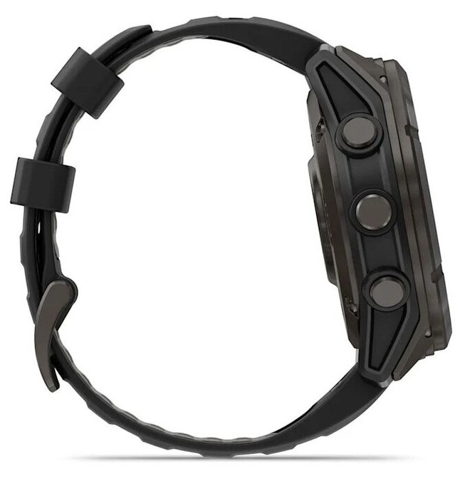 Garmin Fenix 8 Pro 51mm MicroLED Sapphire Lens DLC Титан с Угольно-Серым Ремешком (010-03380-01)