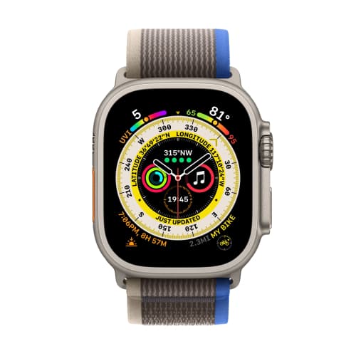 Apple Watch Ultra 49mm GPS   Cellular Титановые Ремешок Trail Синего/Серого Цвета