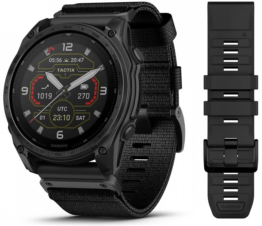 Garmin Tactix 8 Solar Sapphire 51 мм Applied Ballistics Elite с Чёрным Ремешком (010-03407-11)