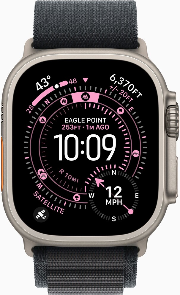 Apple Watch Ultra 3 49mm Бежевый Титан Ремешок L Alpine Черного Цвета 2025