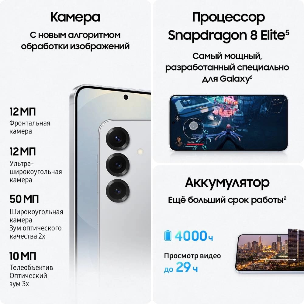 Samsung Galaxy S25 12/128Gb Серый Snapdragon 5G
