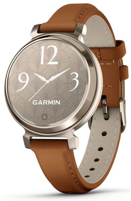 Garmin Lily 2 Classic Кремово-Золотые с Коричневым Кожаным Ремешком (010-02839-02)
