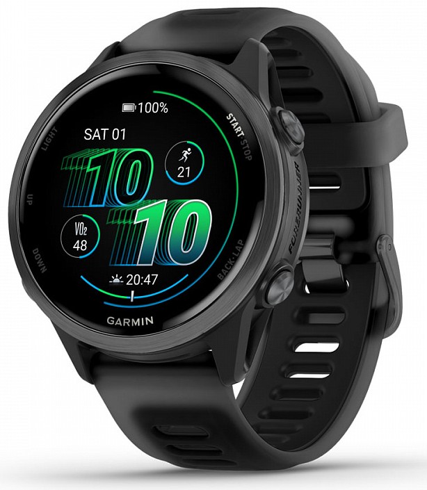 Garmin Forerunner 570 42mm Шиферно-Серые Алюминевый Безель с Черным Ремешком (010-02970-40)