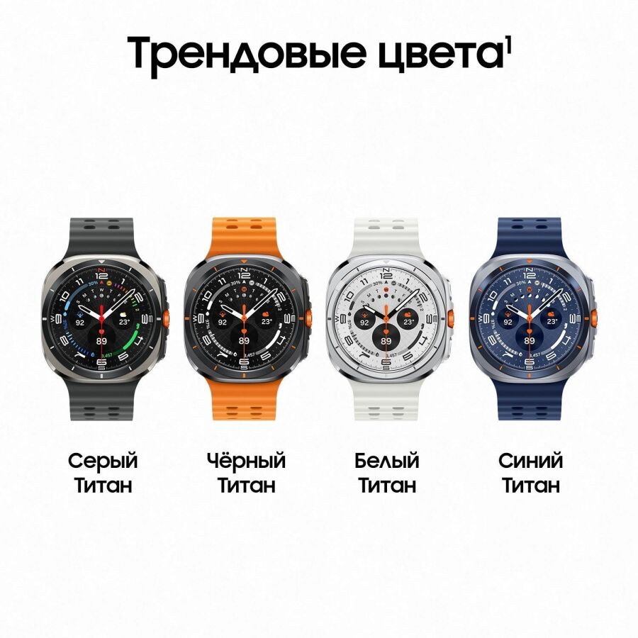 Samsung Galaxy Watch Ultra 47mm Серый Титан с Оранжевым Ремешком LTE 2025