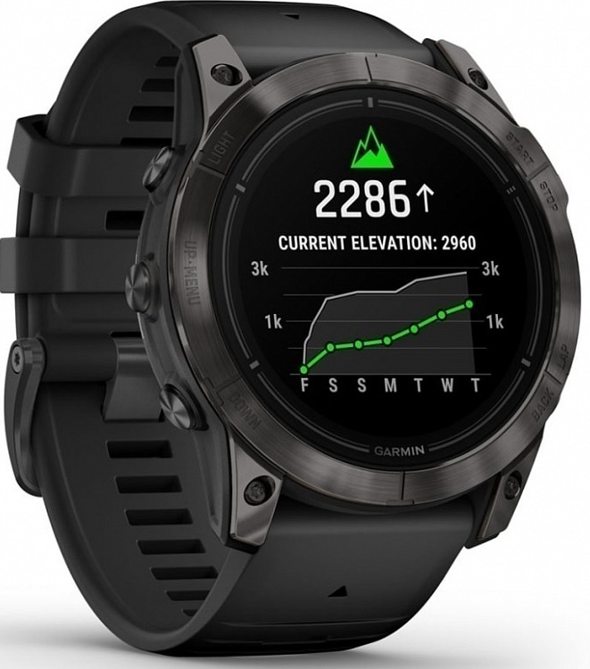 Garmin Epix Pro Gen 2 Sapphire 51mm Титан DLC Carbon Grey С Черным Ремешком (010-02804-01)