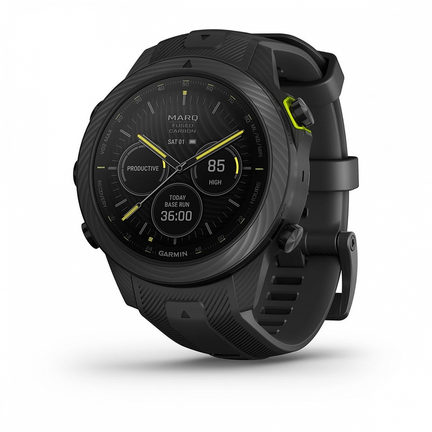 Garmin MARQ Athlete Gen 2 Carbon Edition 46mm с Черным Силиконовым Ремешком(010-02722-11)