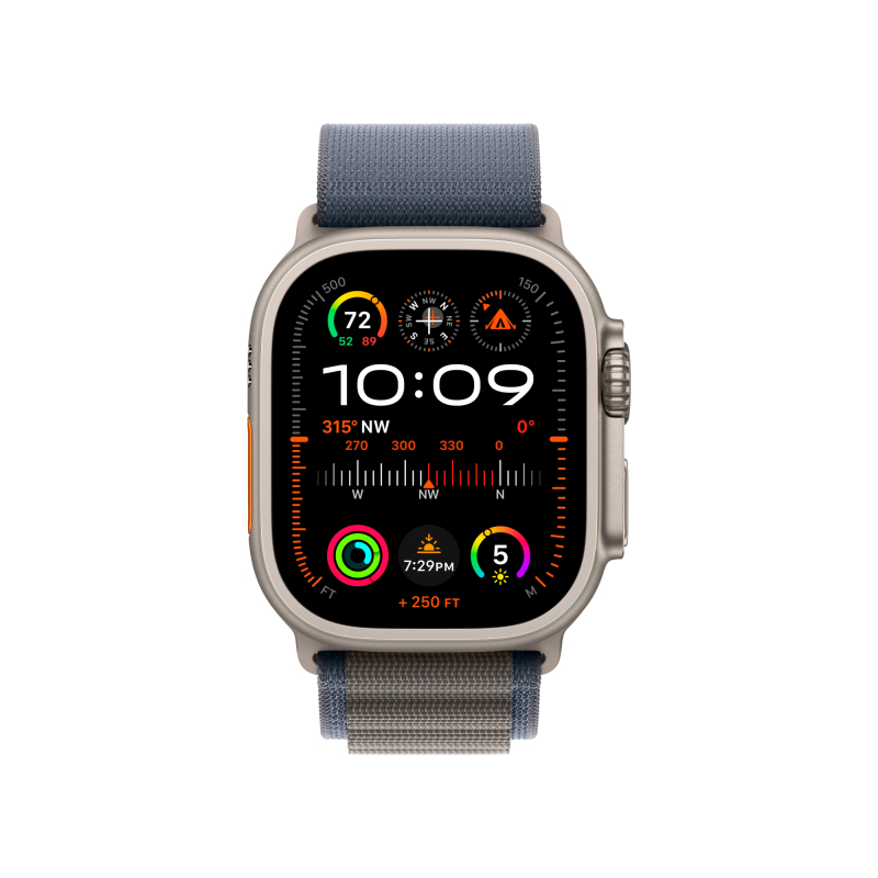 Apple Watch Ultra 2 49mm GPS   Cellular Титановые Ремешок Alpine Синего Цвета