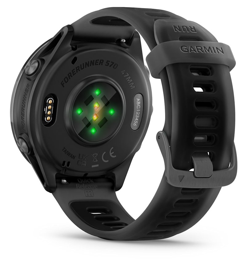 Garmin Forerunner 570 47mm Шиферно-Серые Алюминиевый Безель с Черным Ремешком (010-02971-40)