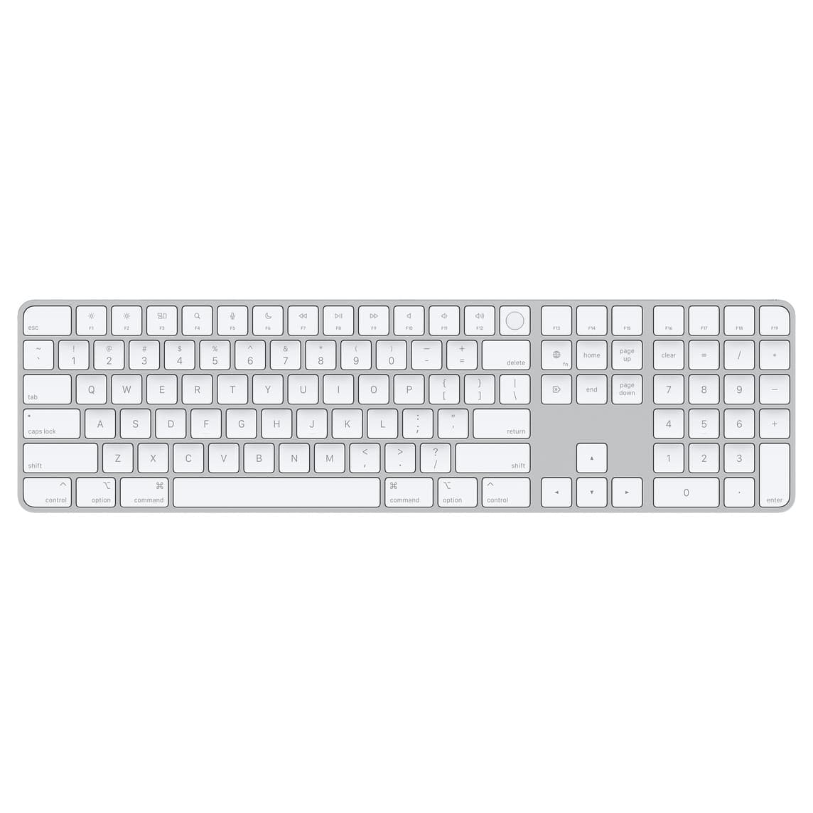 Клавиатура Беспроводная Apple Magic Keyboard с Touch ID and Numeric Белая 2022 MK2C3