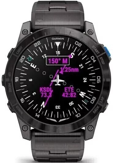 Garmin D2 Mach 1 Pro Aviator 51mm Титан DLC Carbon Серый С Титановым Ремешком (010-02804-81)