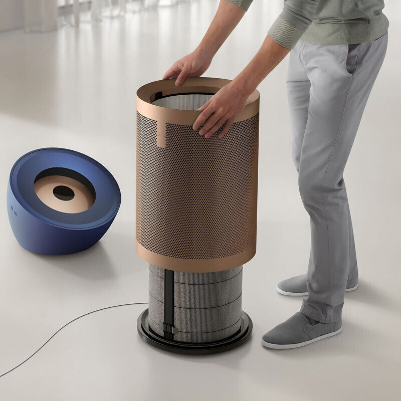 Очиститель Воздуха Dyson Purifier Big+Quiet Formaldehyde BP04 Прусский Синий/Золото