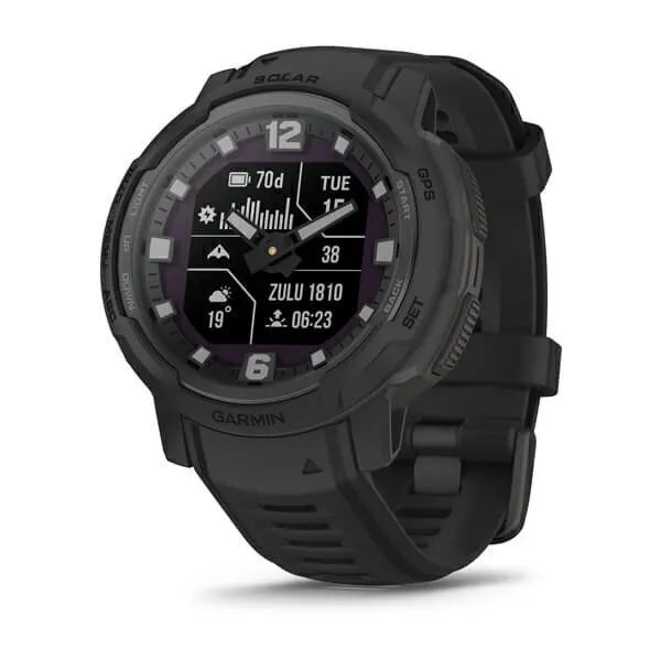 Garmin Instinct Crossover Solar Tactical Edition с Черным Силиконовым Ремешком (010-02730-00)